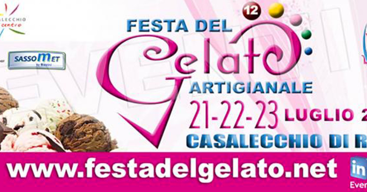 Ti aspettiamo alla festa del gelato artigianale a Casalecchio di Reno